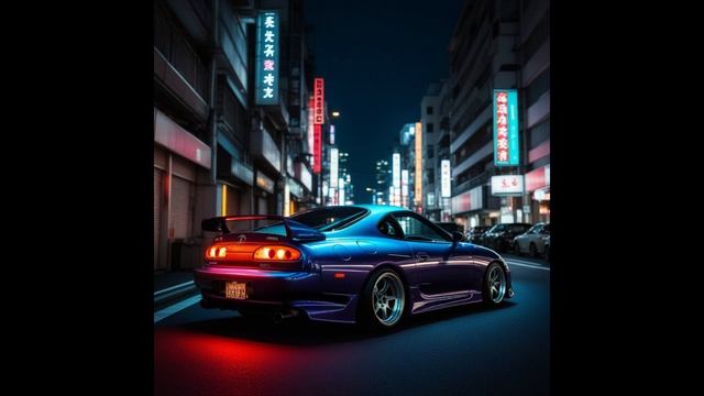 Toyota supra mk4, Осака, ночной город, неон, неоновый свет, профессиональная фотосъемка, автомобильн