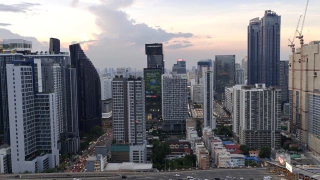 [4K] EP. 104 Updated Bangkok Skyline, Asoke vs. Rama 9 Areas as of April 2022, Thailand