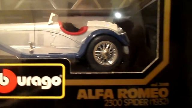 RARE MY BURAGO 1/18TH SCALE ALFA ROMEO 2300 SPIDER 1932 DIE CAST LARGE MODEL