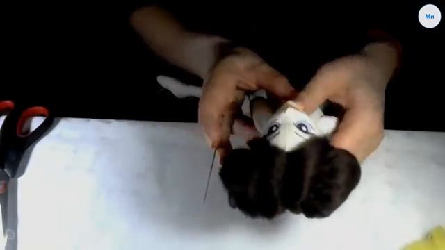 Эффектная прическа для текстильной куклы, Кукольная мастерская, Ольга Муратова-Кучинская