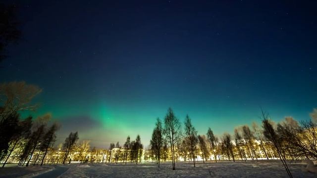 Северное сияние, Архангельск, 21 - 22.02.2014