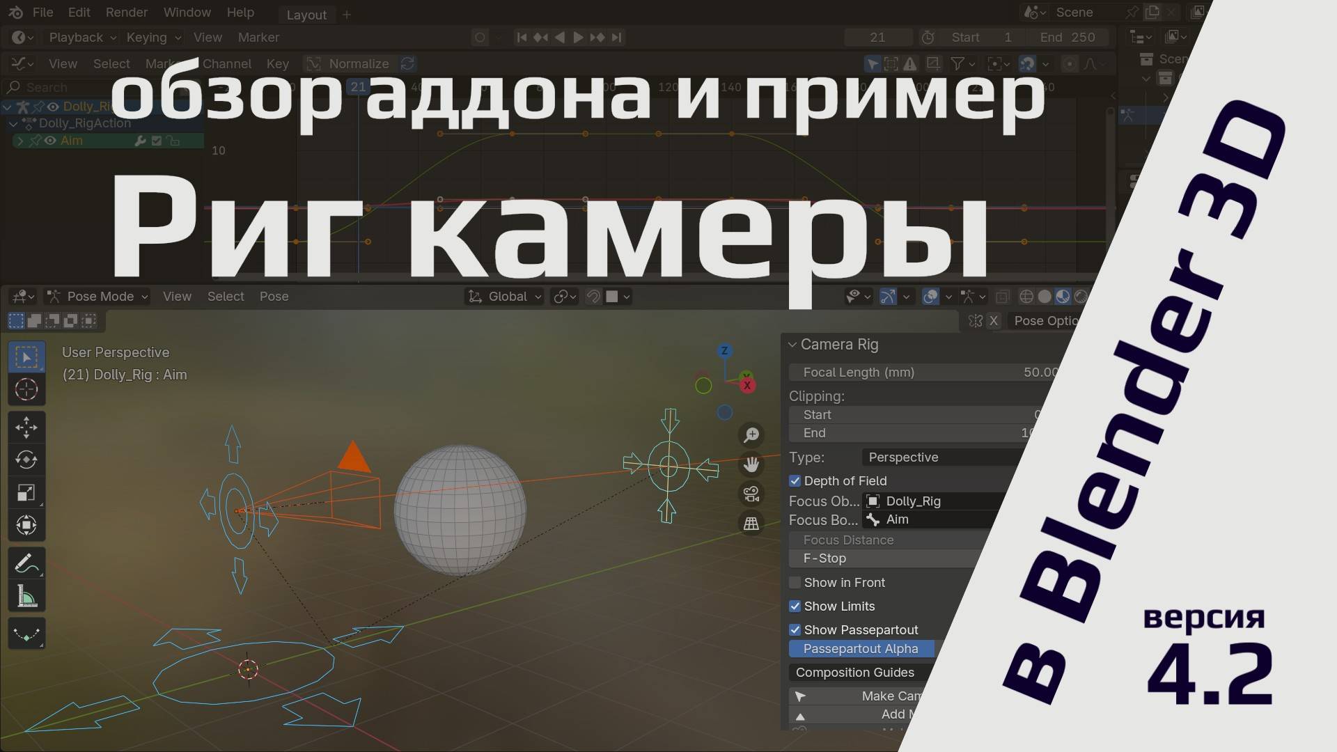 Риг камеры в Blender 4.2: обзор аддона и пример