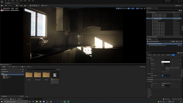 20. Setting Up Lighting And Post-Processing. KITCHEN ENVIRONMENT in Unreal Engine 5