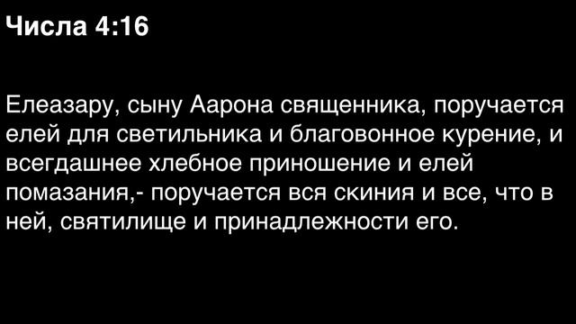 День 36. Библия за год. Книга Числа. Главы 3-5.