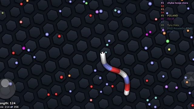 Игра в slither.io #3, onlain