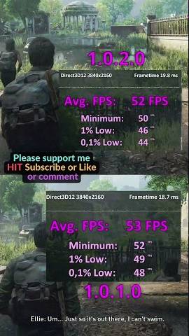 The Last of Us Part 1 - 1.0.1.0 vs 1.0.2.0 Patch Comparison