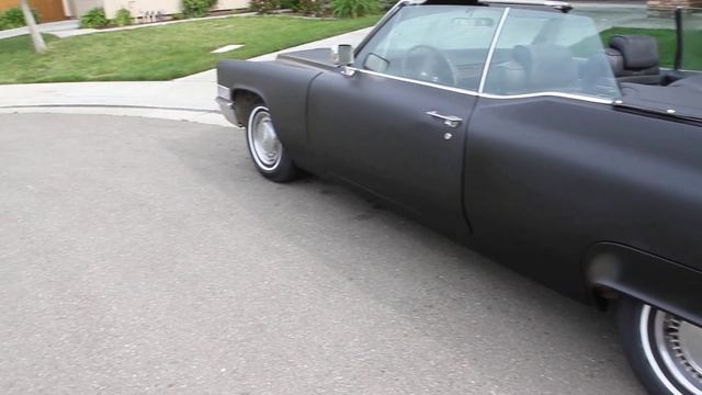 Murdered Out Matte Flat Black 69 Cadillac Convertible DeVille