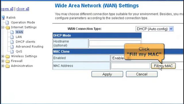 Procedure on how to configure DHCP Connection in CW-5350 using Windows XP