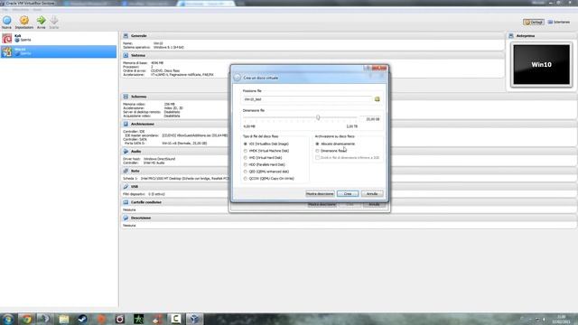 Scaricare e Virtualizzare windows 10