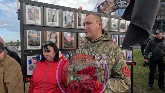 Открытие стендов с фотографиями наших героических бойцов МО и ЧВК ВАГНЕР