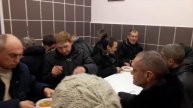 Пункт милосердия раздача еды
