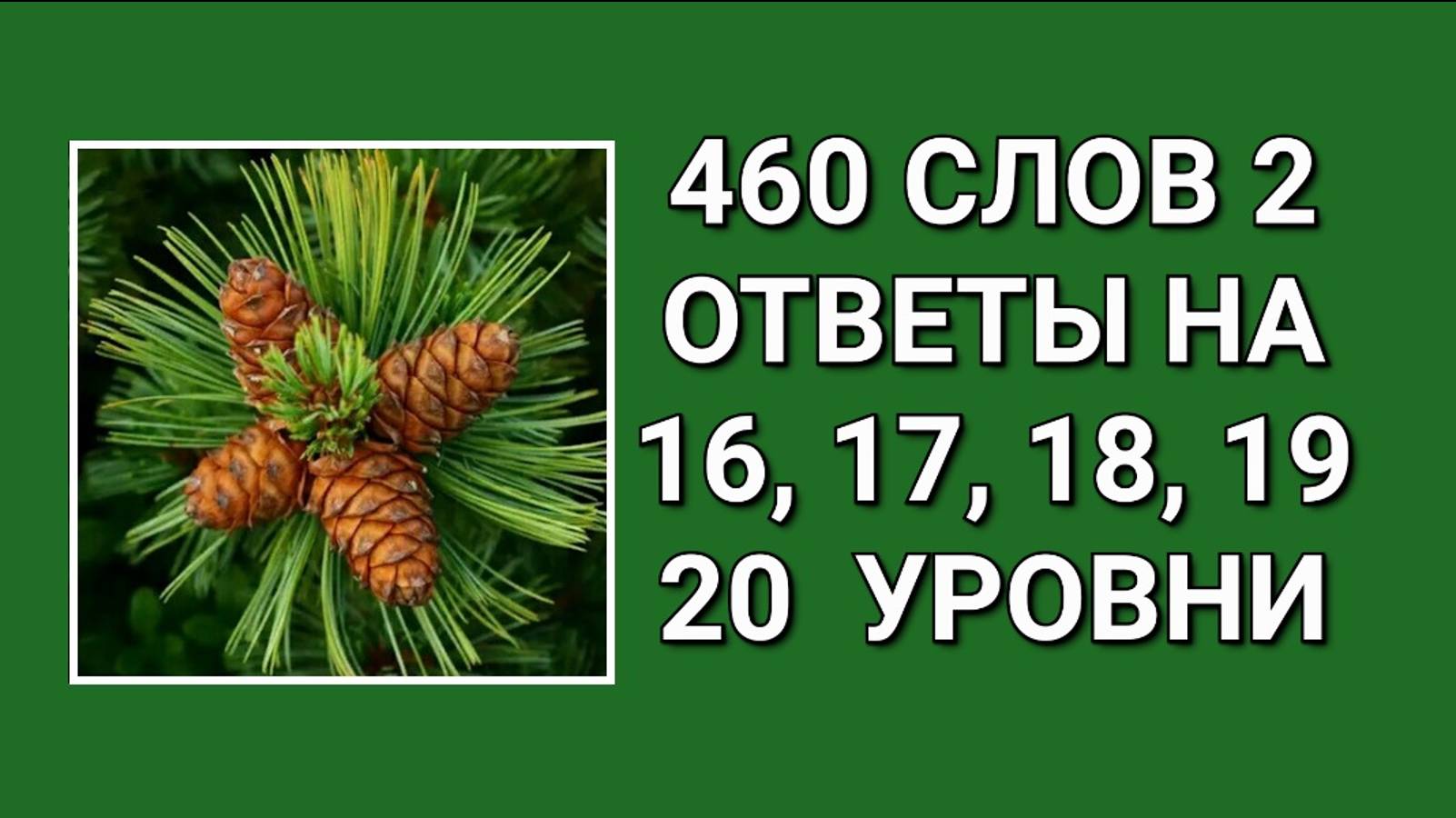 Словесная игра 460 слов 2 ответы на 16, 17, 18, 19, 20 уровни