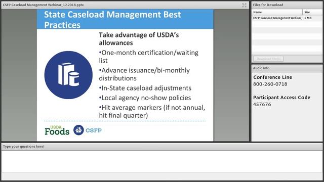 CSFP Caseload Management Tips