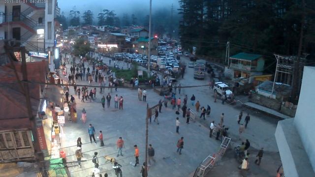 MANALI MALL ROAD timelapse from hotel window captured by GoPRO!!!