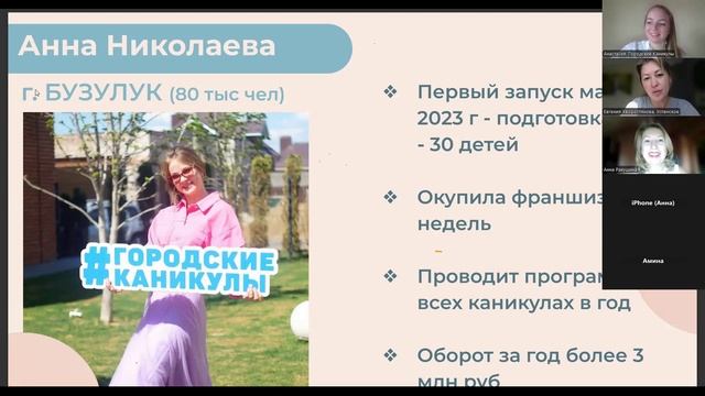 Анна (Бузулук) о помещении и Евгения (село Успенское) о грантах
