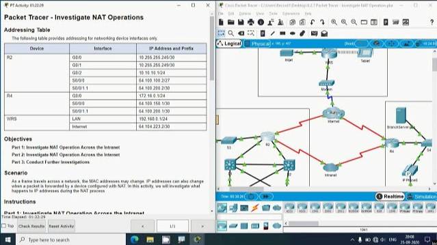 6.2.7 Packet Tracer - Investigate NAT Operation