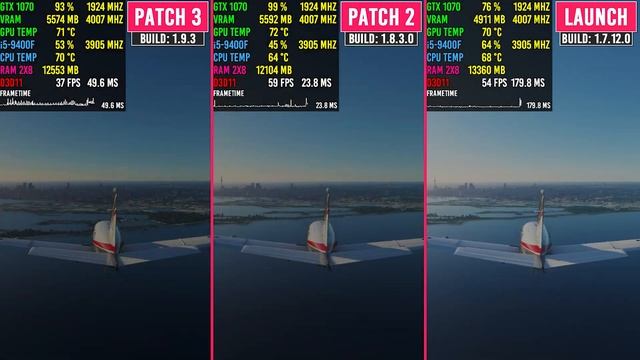 Patch 3 (1.9.3) vs. Patch 2 (1.8.3.0) vs. Launch (1.7.12.0) - Microsoft Flight Simulator 2020 ✈️