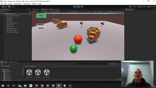 Трейлер курса Snake 3D на Unity. Уровень 1. | Nastech Разработка игр