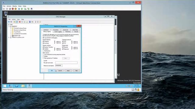 70 412 Lab 12 Exercise 12 3 and 12 4   Configuring DNS Logging and Disabling Recursion