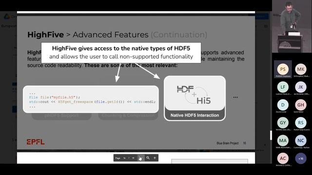 HighFive: An Easy-To-Use, Header-Only C++ Library for HDF5 – Luc Grosheintz, Nicolas Cornu, EPFL