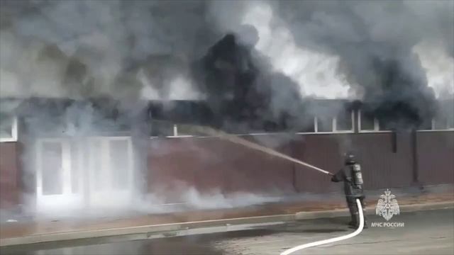 🔥Кадры тушения Центрального рынка в подмосковном Ногинске🔥