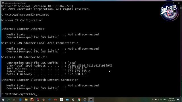 How to find your IP Address using CMD by SirCastro