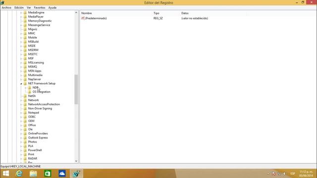 Windows 8.1 - Comprobar versión  .NET Framework instalada