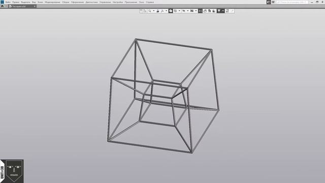 023 Компас-3D Тессеракт (Гиперкуб)