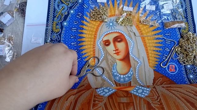 ОБЗОР НАБОРА ДЛЯ ВЫШИВКИ. ИКОНА БОГОРОДИЦЫ УМИЛЕНИЕ.