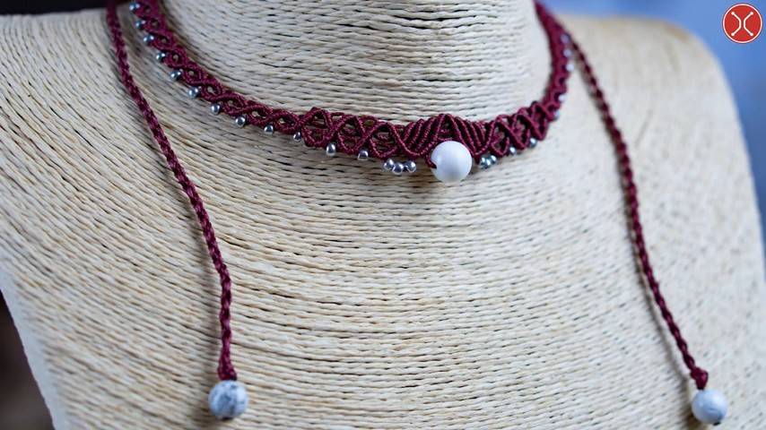 Making macrame necklace： The Melie - Step by step tutorial ｜ Hướng dẫn làm vòng cổ Melie