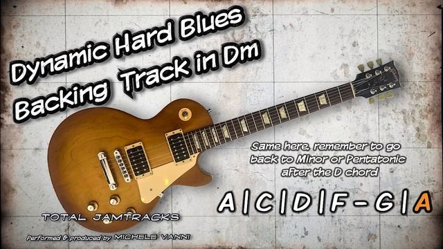 Dynamic Hard Blues Backing Track in D