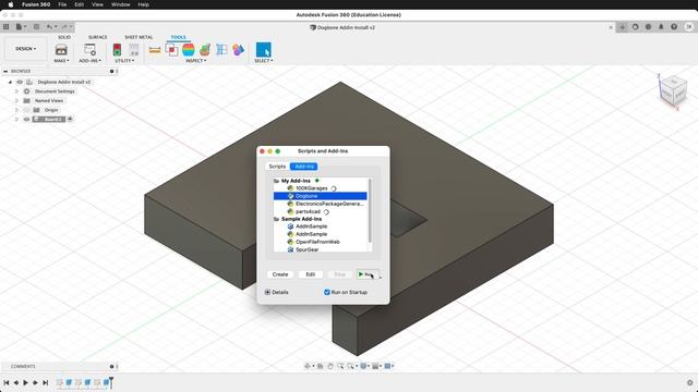 Dogbone Fillet Add-In for Fusion 360 Mac and Windows