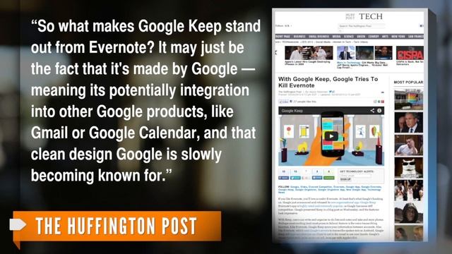 Google Launches Its Answer to Evernote, Google Keep