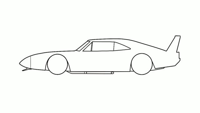 How to draw a DODGE CHARGER DAYTONA 1969 / drawing Plymouth Superbird nascar race car 1968