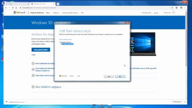 Windows 10 iso Dosyası İndirme ve Format USB'si Oluşturma 2019