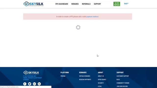 Create Linux VPS with SkySilk Cloud Platform for only 1$