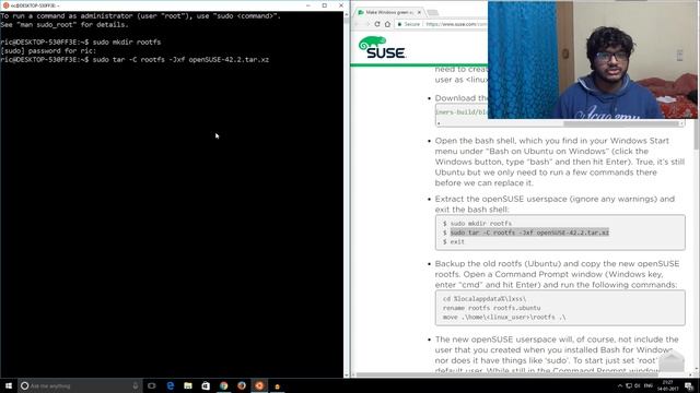 OpenSUSE Linux on Windows 10 WSL | Make Windows green again