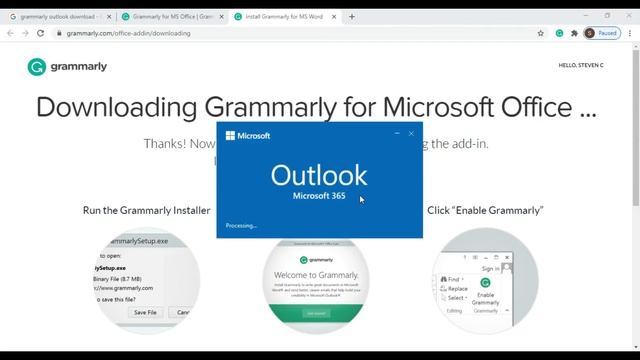 How to add grammarly to outlook 365