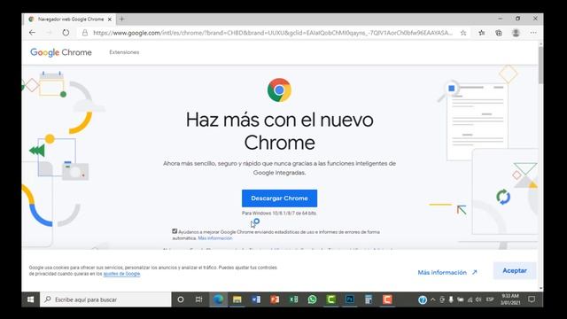 Descargar Google Chrome para PC (Windows 10/8/7)