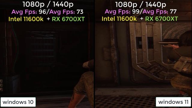 Windows 11 Gameplay on intel i5 11600K @ 1080P 1440P