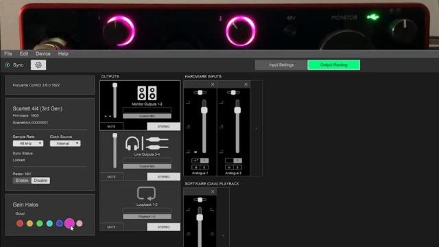 Focusrite : How to change LED color on your Focusrite interface.