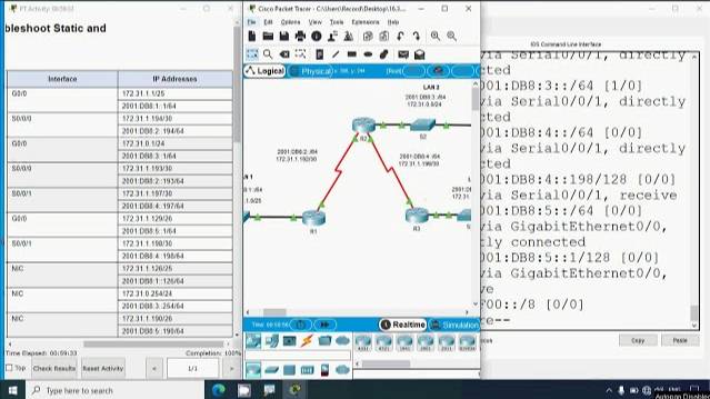 16.3.1 Packet Tracer - Troubleshoot Static and Default Routes