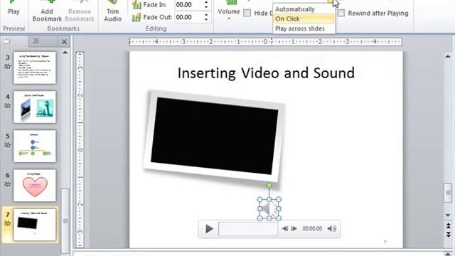 PowerPoint 2010 Tutorial Inserting Audio Microsoft Training Lesson 12.2