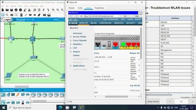 13.4.5 Packet Tracer - Troubleshoot WLAN Issues