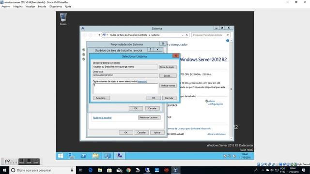 COMO CONFIGURAR A ÁREA DE TRABALHO REMOTA DO WINDOWS SERVER 2012