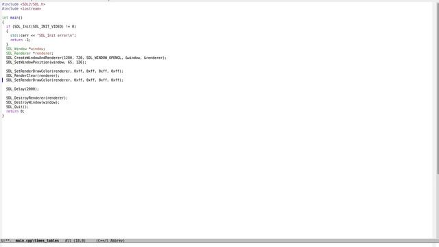 Times Tables C++/SDL2