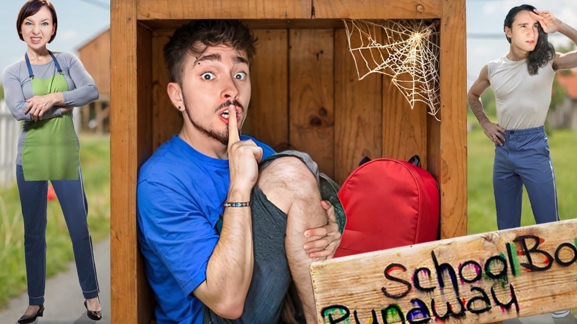 СБЕЖАЛ ЧЕРЕЗ ЯЩИК ОТ ЗЛЫХ РОДИТЕЛЕЙ В SCHOOLBOY RUNAWAY В МАЙНКРАФТ!