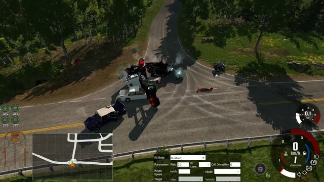 i7 2600K 4.2 GHz vs 9 cars in BeamNG.drive