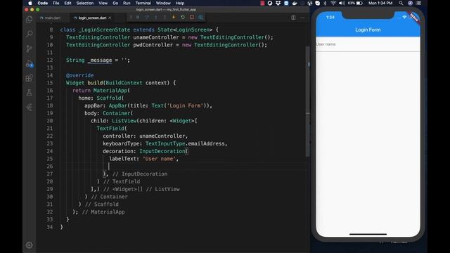 #5: Creating Login Form using Flutter| TextField Widget in Flutter| TextEditingController in Flutte