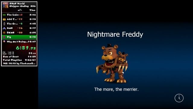 FNAF World SPEEDRUN - Chipper Ending in 14:50! (FP, Normal) (WR)